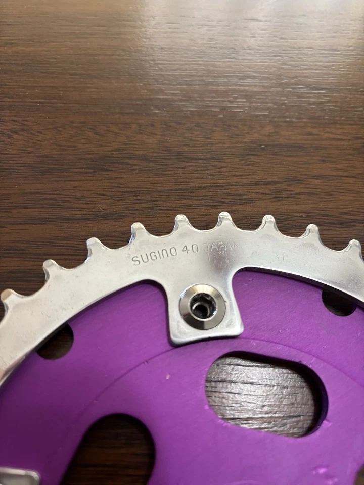 Plato Powerdisc Púrpura Ano Años 80 90 Tuf Neck Con 40t Sugino para BMX  Foto 4 de 4