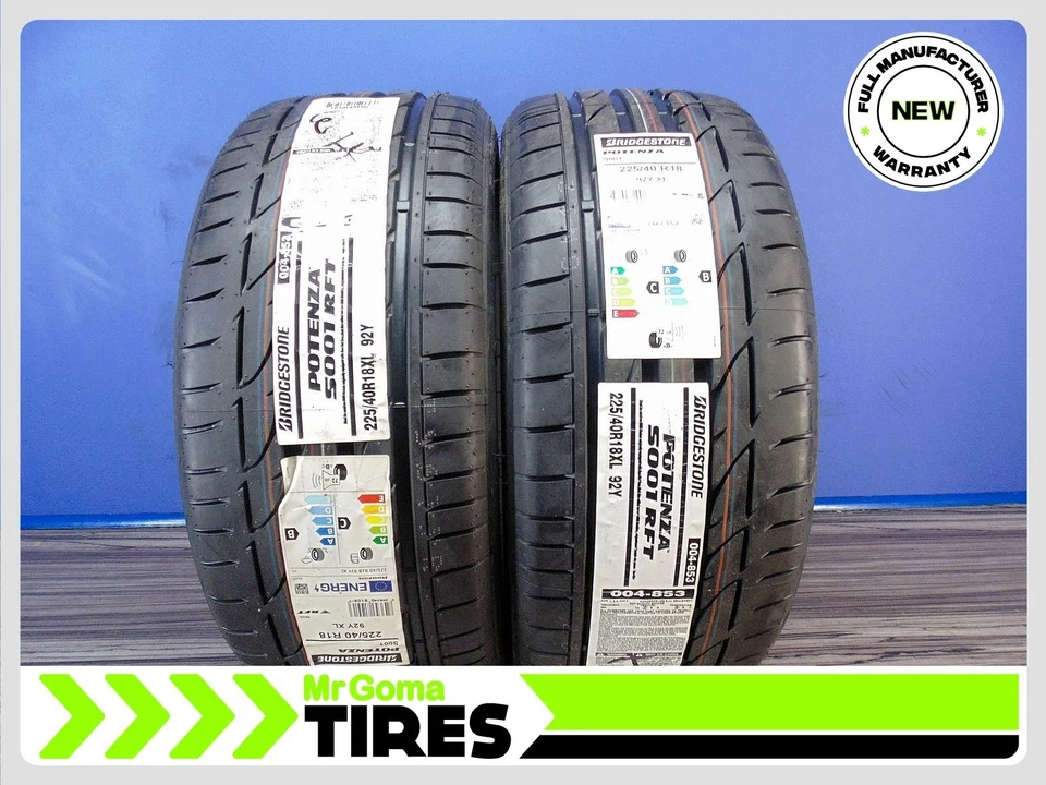 2 NUEVOS 225/40/18 BRIDGESTONE POTENZA S001 RSC RFT XL 92Y 22540R18 2254018 Foto 2 de 4