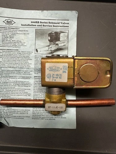 Alco/Emerson Controls Solenoid Valve EF-11JE-121 w/ Coil 200RBGS1655 Open Box
