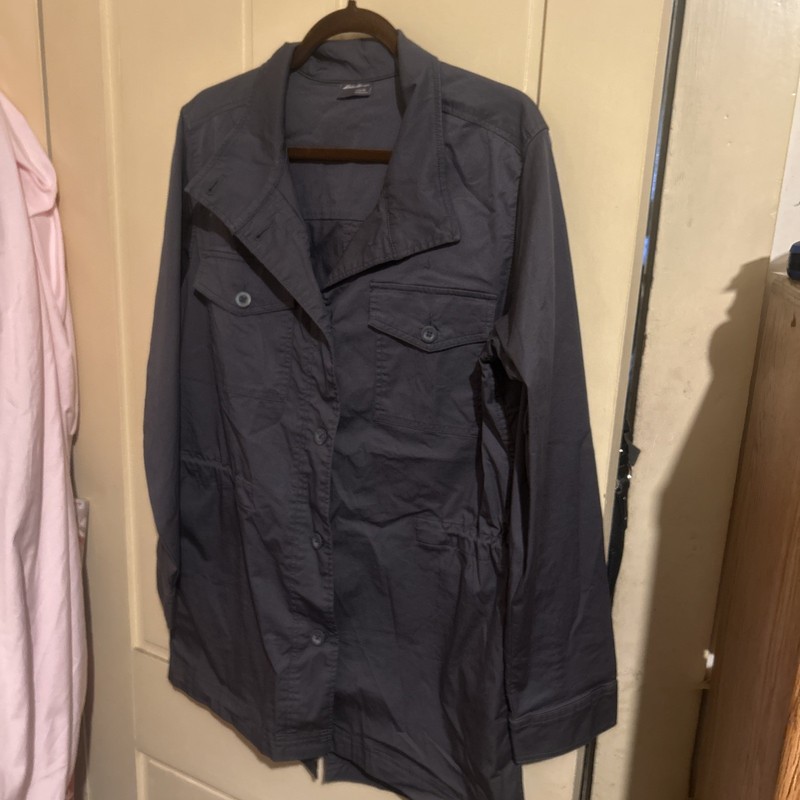 Eddie Bauer Women’s Gray Shirt Jacket Size Large