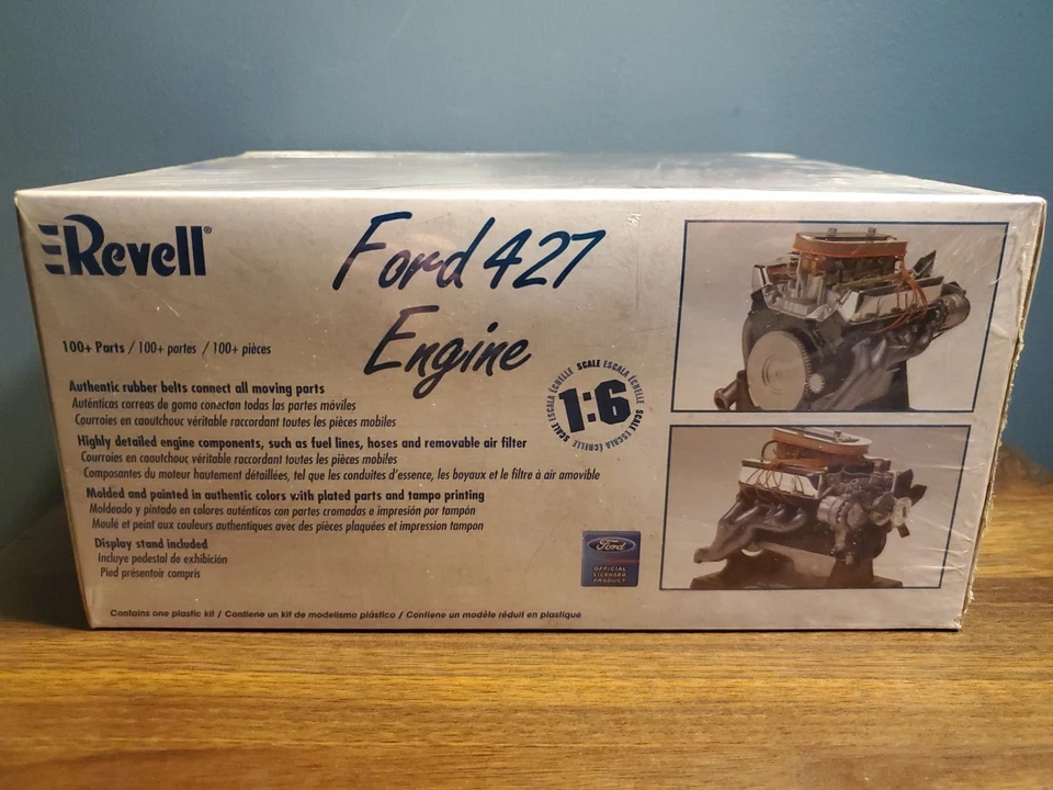 Revell Ford 427 Engine Model Kit #85-1443 1:6 Scale 2007 Factory Sealed  - Image 3 of 4