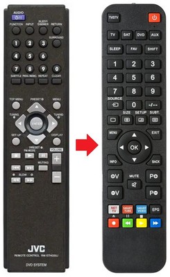 Fernbedienung passend für JVC RMSTHG50J | SP-THG50C | SP-THG50F