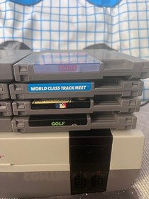 Nes Nintendo Console w/ Power Pad, 8 Nes Games Lot, 1 Controller, Zapper Bundle
