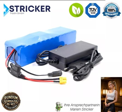 Akku 48V 20Ah Lithium-lonen E-Bike XT60 + Ladegerät Elektrofahrrad Batterie