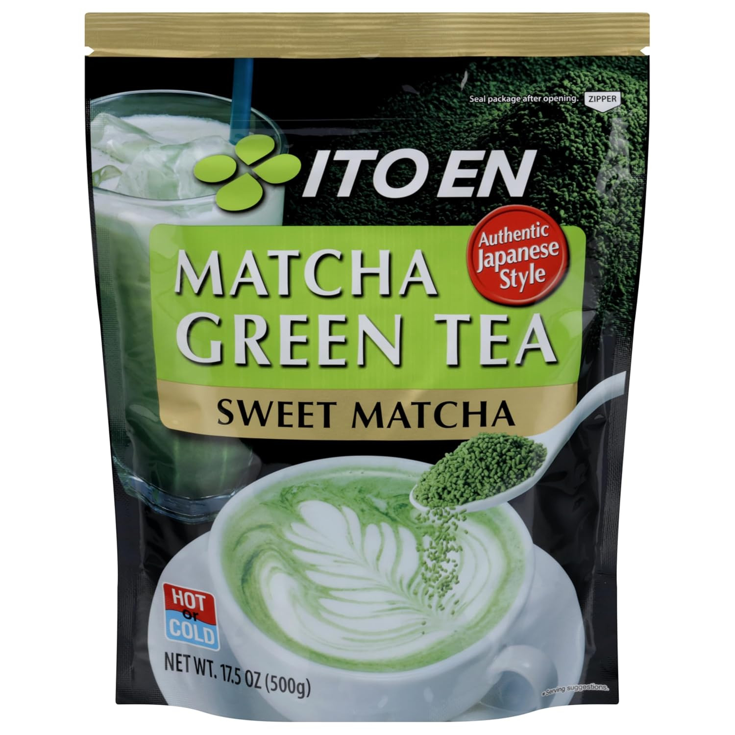 Matcha Green Tea, Sweet Powder, 17.5 Ounce (Pack of 1), Sweetened Green Tea Powd