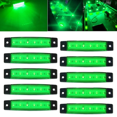 #ad Green Boat Interior Lights 12V Marine Boat Lights Waterproof Boat Navigation ... $22.79
