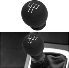 Car Gear Shift Knob Cover, Anti-Slip Silicone Vehicle Knob-5-Speed-R on the left