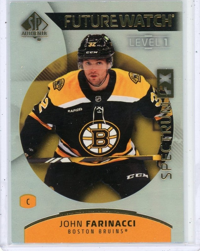 2025-26 SP AUTHENTIC HOCKEY FUTURE WATCH SPECTRUM Level 1 BRUINS John Farinacci