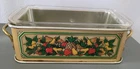Vintage PYREX Glass Loaf Pan With Metal 1981 Teleflora Serving Rack Tray England
