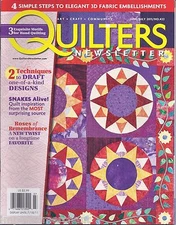 Quilters Newsletter Magazine Draft Design Techniques 3-D Fabric Embellish 2011