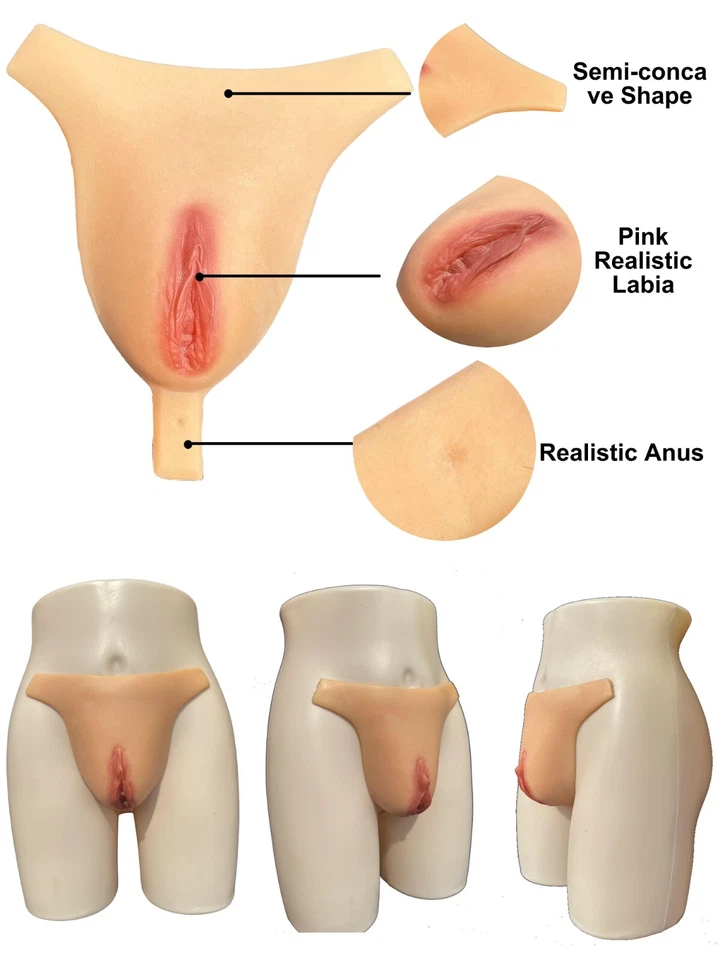 BIMEI Self-Adhesive Camel Toe Pad Men Underwear Silicone Hide Gaff Transgender - Image 2 of 4