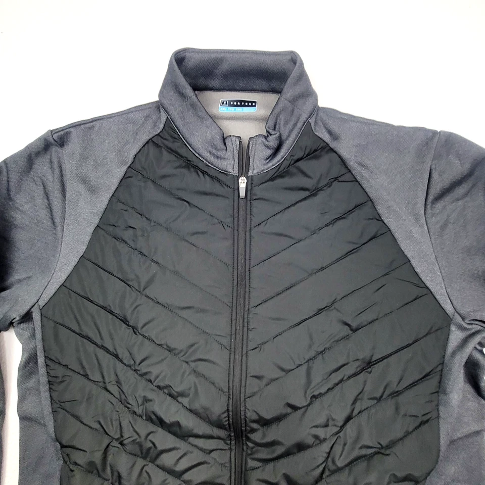 Chaqueta acolchada híbrida para hombre PGA TOUR negra gris talla 2XL Foto 2 de 4