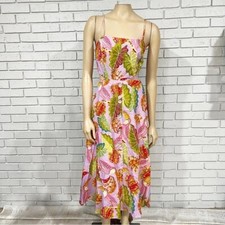 FARM RIO Lilac Beaks and Bananas Midi Dress - Size Large