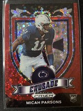 2021 Panini Prizm MICAH PARSONS Draft Picks Red Circles Crusades Cowboys Rookie