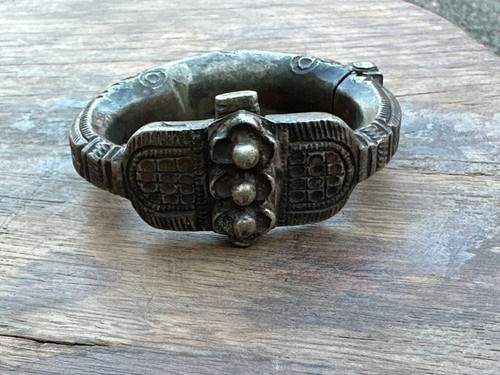 1800's Antique Old Original Silver Made Jewelry Kada - Picture 9 of 11