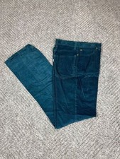 Vintage Levis Corduroy Pants Womens Size 24"W 33.5"L White Tab Deep Blue NOS