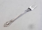 ELOQUENCE SOLID STERLING SILVER PICKLE/OLIVE FORK-SO ORNATE 1953 LUNT FINEST