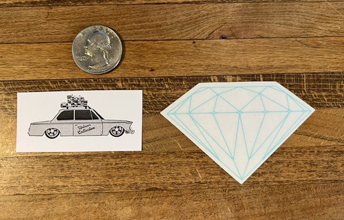Diamond Supply CO Brilliant cyan blue Sticker Decal Skateboarding ...