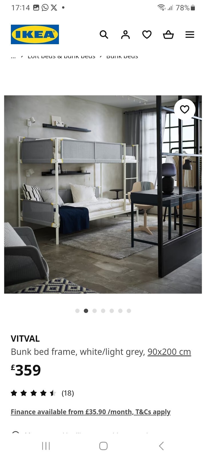 Ikea vitval metal frame bunk beds eBay