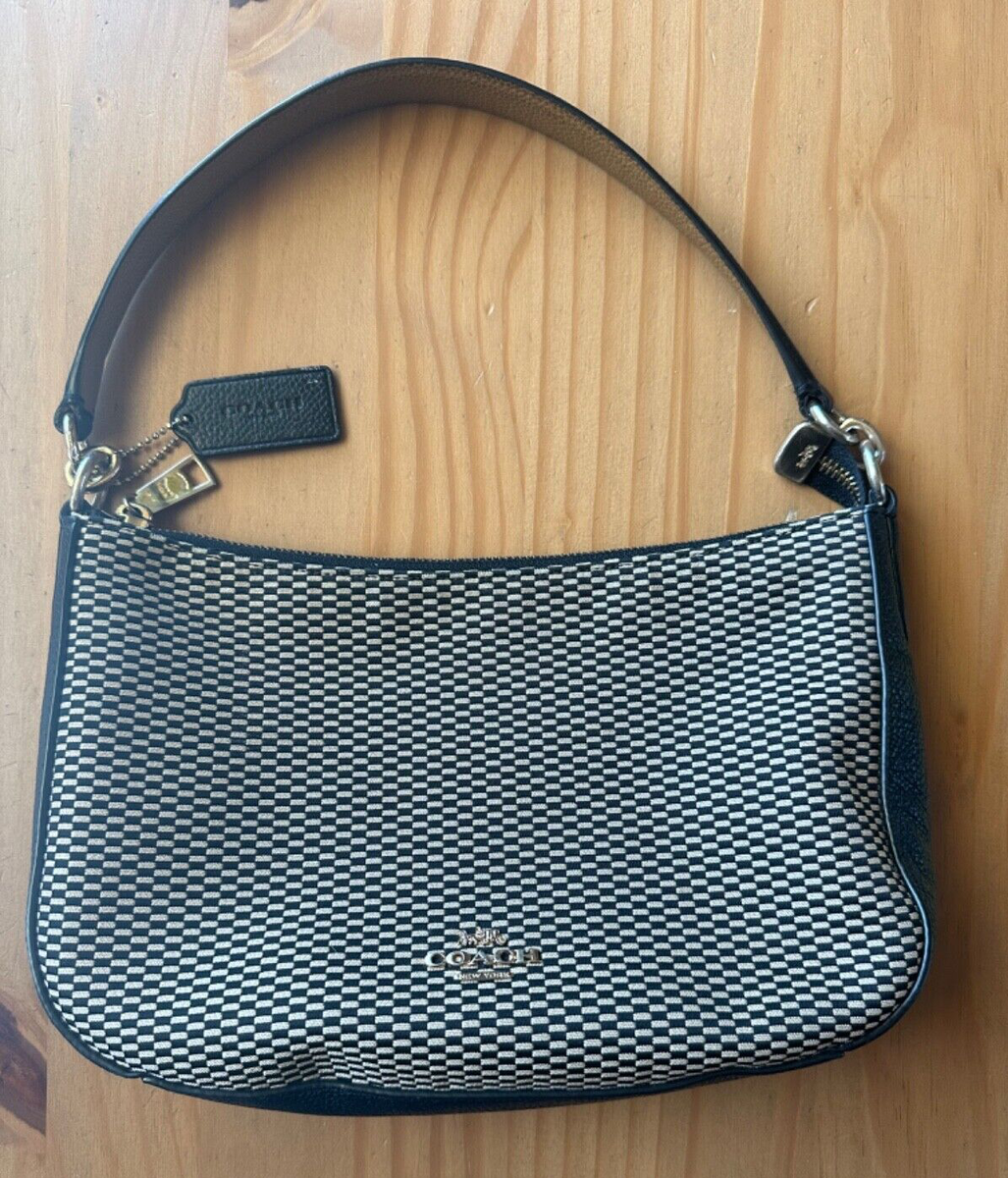 Coach Legacy Jacquard Leather Black Shoulder Bag (Number m1792