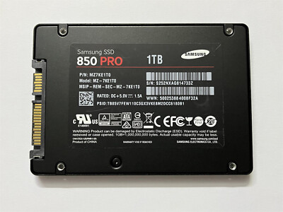 Samsung 850 Pro Series 1TB SSD (MZ-7KE1T0) 3D V-NAND 2.5
