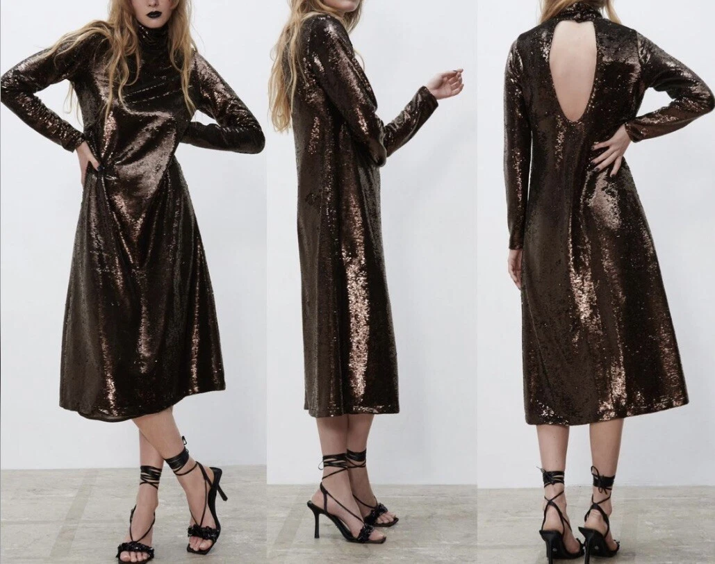 Zara sequin 2025 dress ebay
