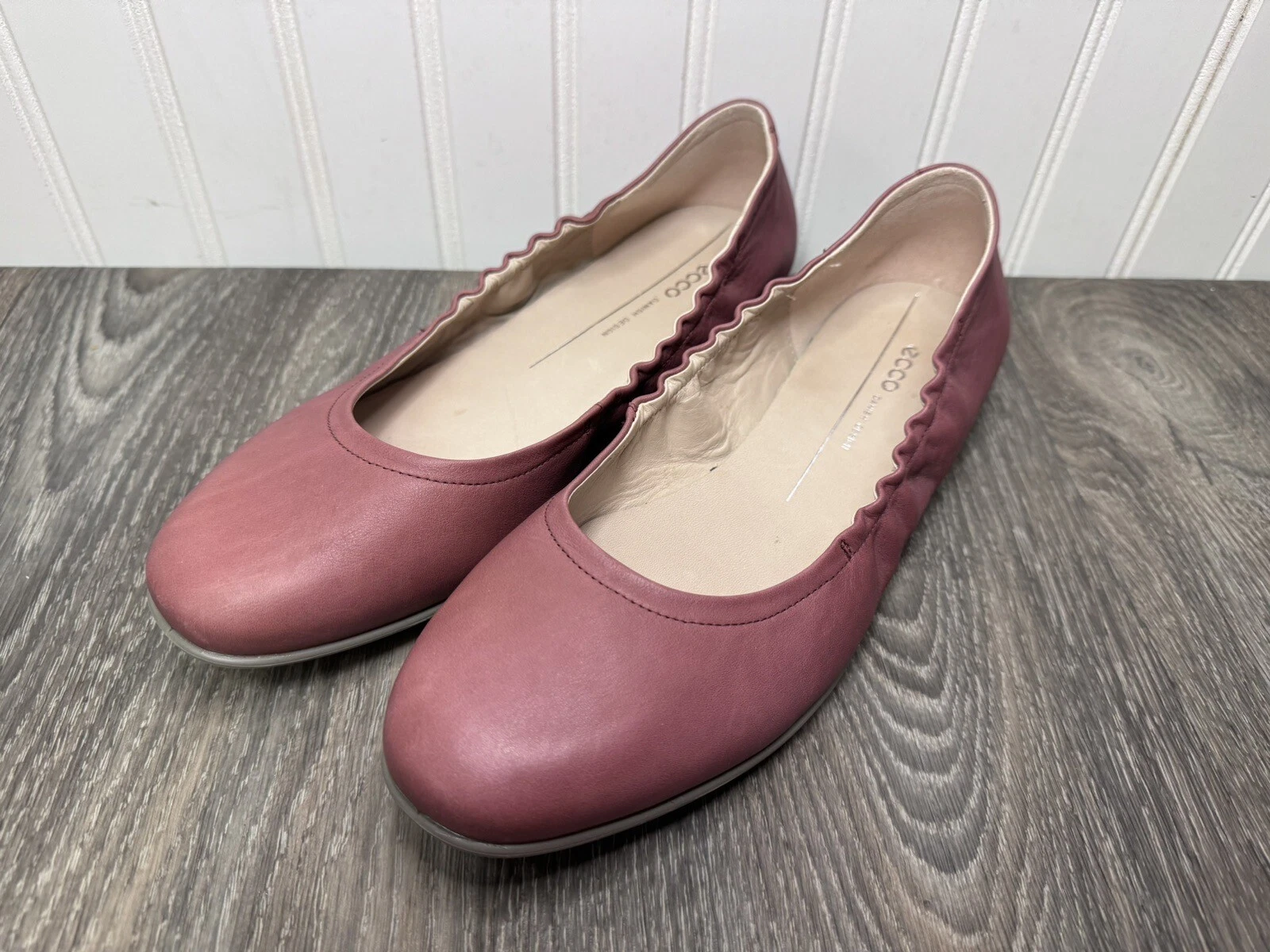 Nuove piatte da balletto da donna ECCO Incise Enchant in pelle 274503 pedale rosa