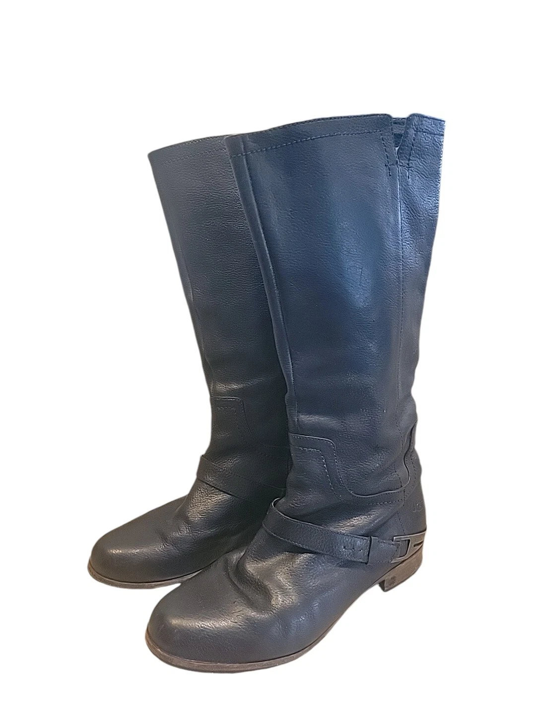 UGG CHANNING II STIVALI IMPERMEABILI DA PILOTA IN PELLE NERA US 10 EU 41 UK 8 5