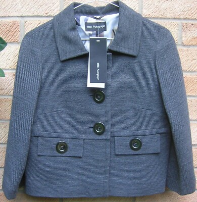 BNWT MARKS AND SPENCER AUTOGRAPH JACKET GREY SIZE 8 60s RETRO ORLA KIELY STYLE