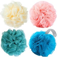 Loofah Sponge Shower Bath Sponges Exfoliating Mesh Pouf Balls Body Scrubber