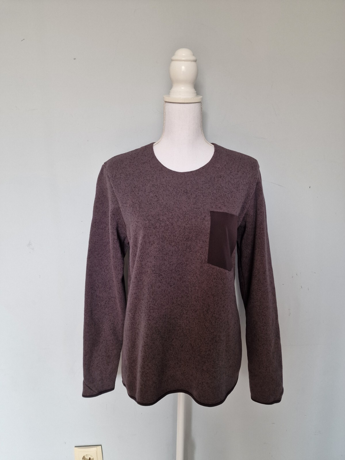 Maglione camicetta donna ARC'TERYX grigio melange manica lunga taglia M