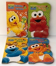 New 4 Board Books For Babies Children Daycare Preschool Sesame Street