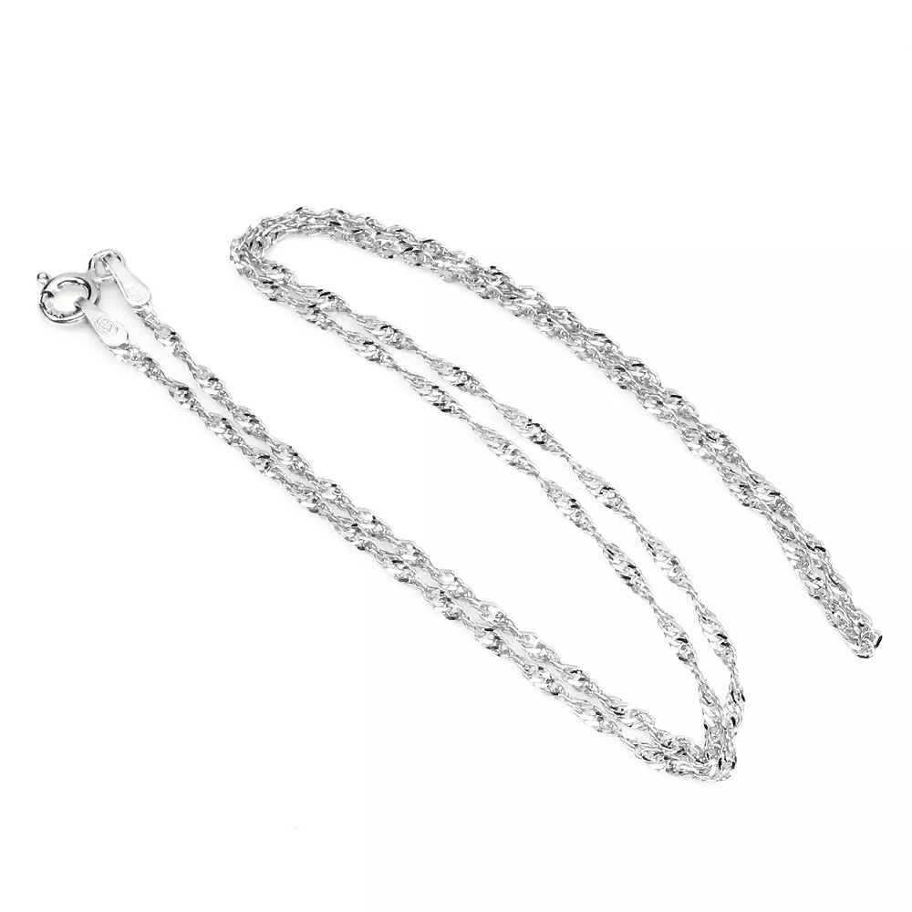 925 white on sale gold necklace