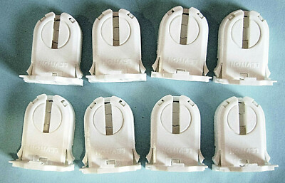 8x Leviton 13661-SNP Non-Shunt Lamp Holder T8/T12 LED Fluorescent Bi-Pin Socket
