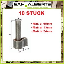 10 ST&Uuml;CK GAH Kloben zum Anschwei&szlig;en / Anschwei&szlig;kloben 65 x 13 x 24 mm # 411008