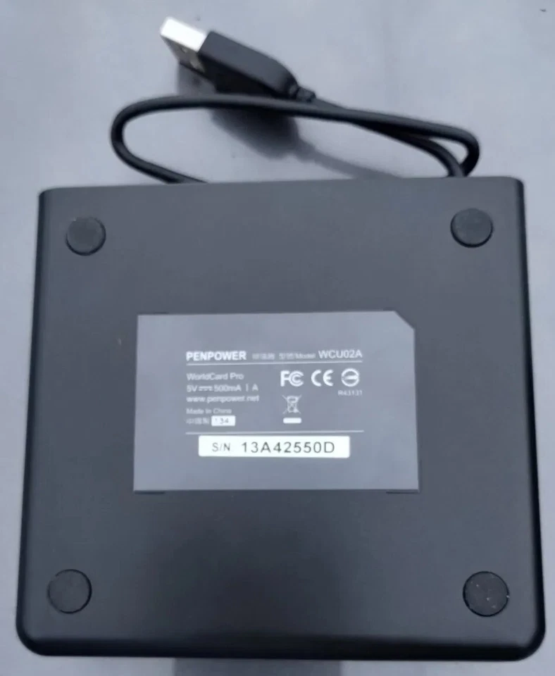 PENPOWER WorldCard Pro WCU02A BLACK 500mA Multi-Platform Business Card Reader - Image 3 of 4