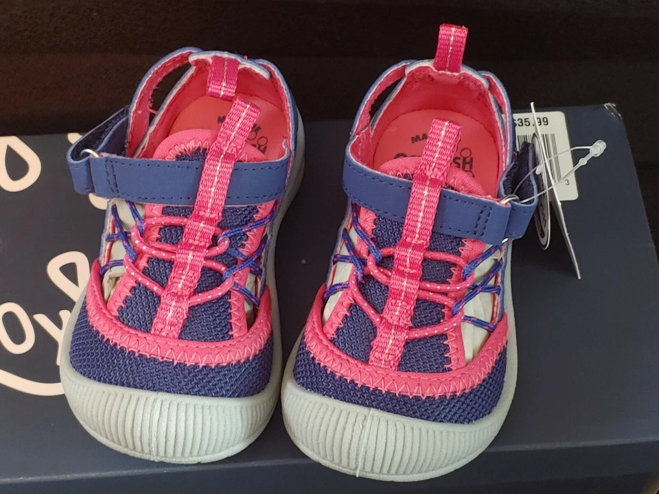 OSH KOSH Niñas Sandalias Agua Arena Zapatos Deportivos ROSA Y AZUL talla 5T Nuevo Sin Caja Foto 4 de 4