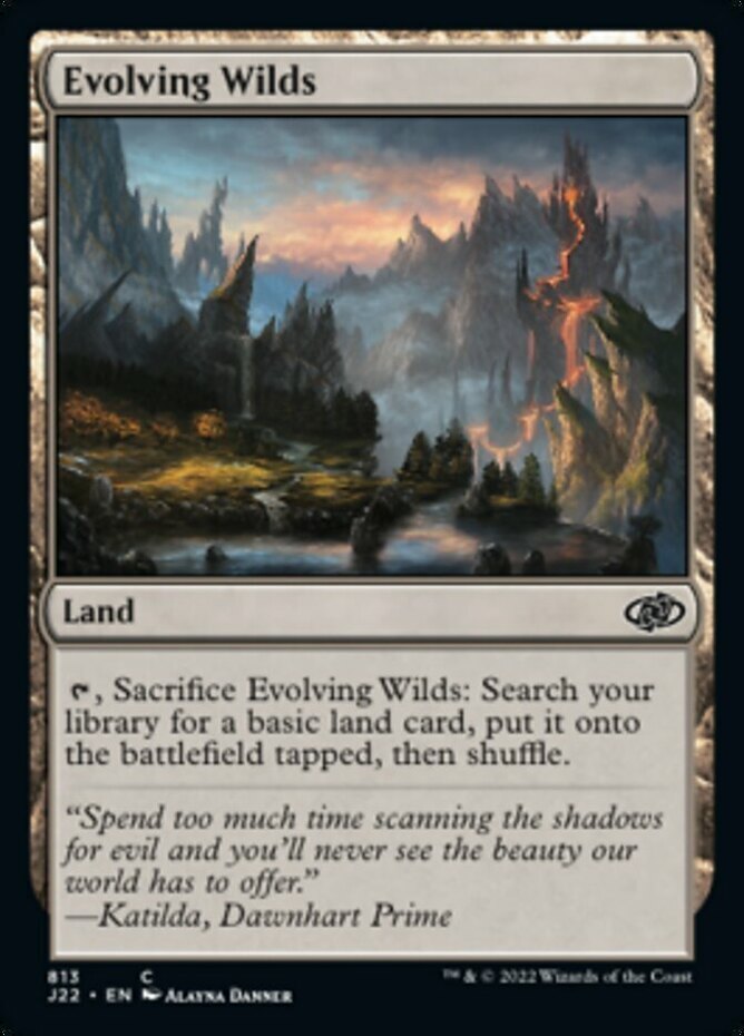 Evolving Wilds Light Play, English Magic the Gathering MTG Jumpstart 2022