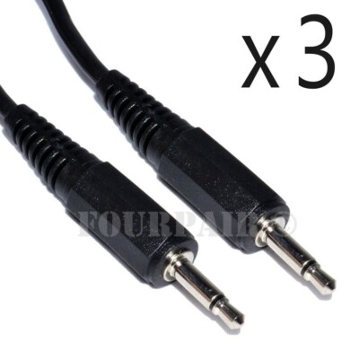3 Pack - 10ft - 3.5mm Mono Male Audio Cable Cord TS Mini Plug Mic ...