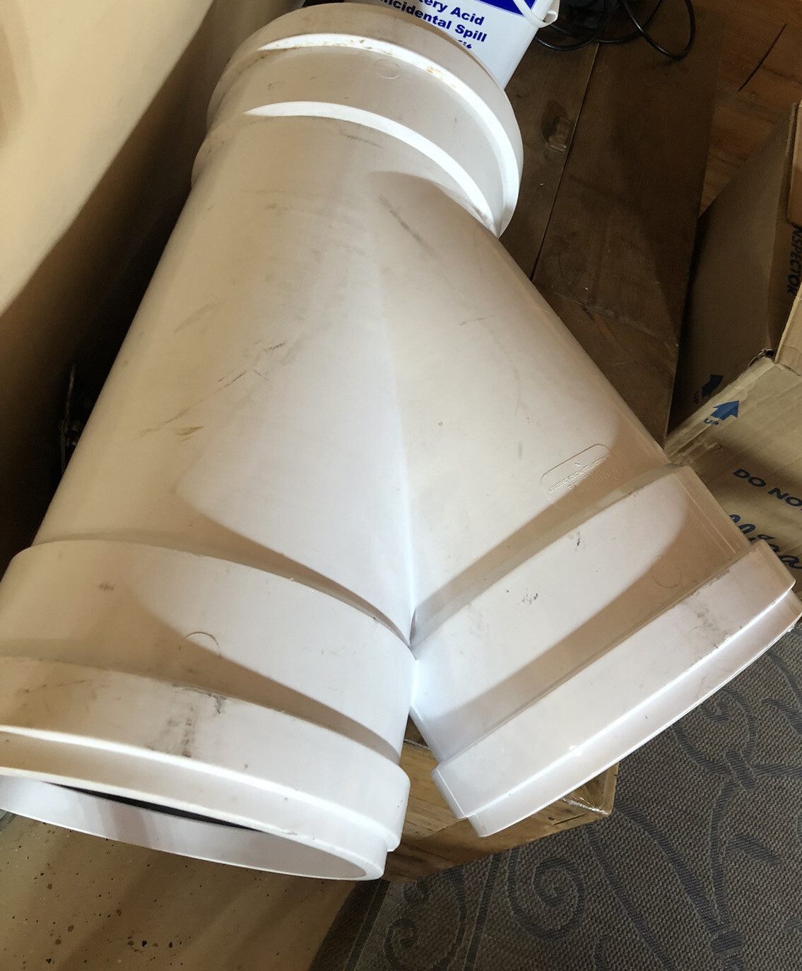 Plastic Trends 12”x 12” WYE FITTINGS FOR SEWER. ASTMD3034/F1336 PVC SDR
