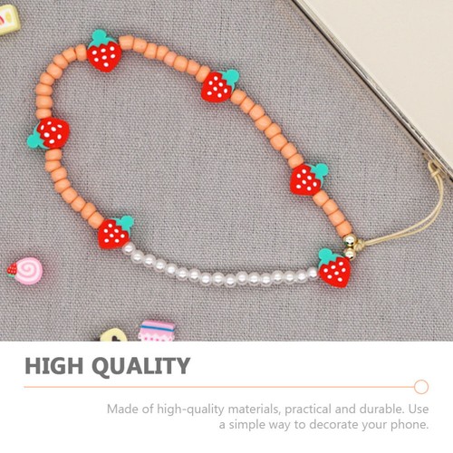 2 Pcs Handyriemen Damen Armband Mit Perlen-Handyanhängern Telefon Lanyards - Photo 7/12