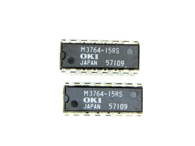 M3764-15RS  ''Original'' OKI 64K DRAM  16P DIP IC  2  pcs