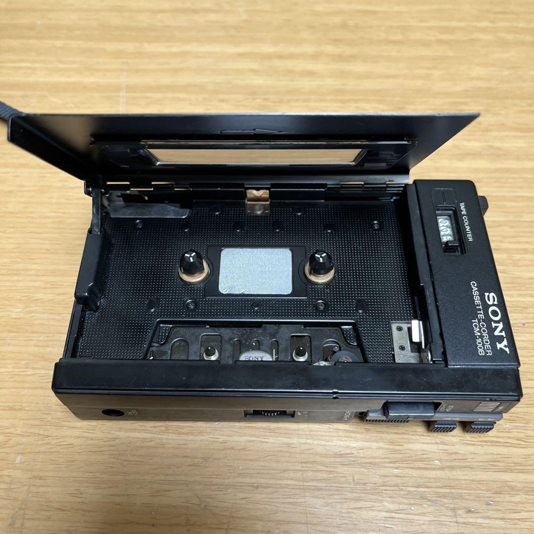 For Parts or Repair) SONY TCM-100B Cassette Recorder Black For Parts or Repair) SONY TCM-100B Cassette Recorder Black