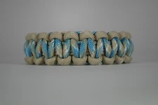 550 Paracord Survival Bracelet Cobra Sand/Carolina Beach "Made in the USA"
