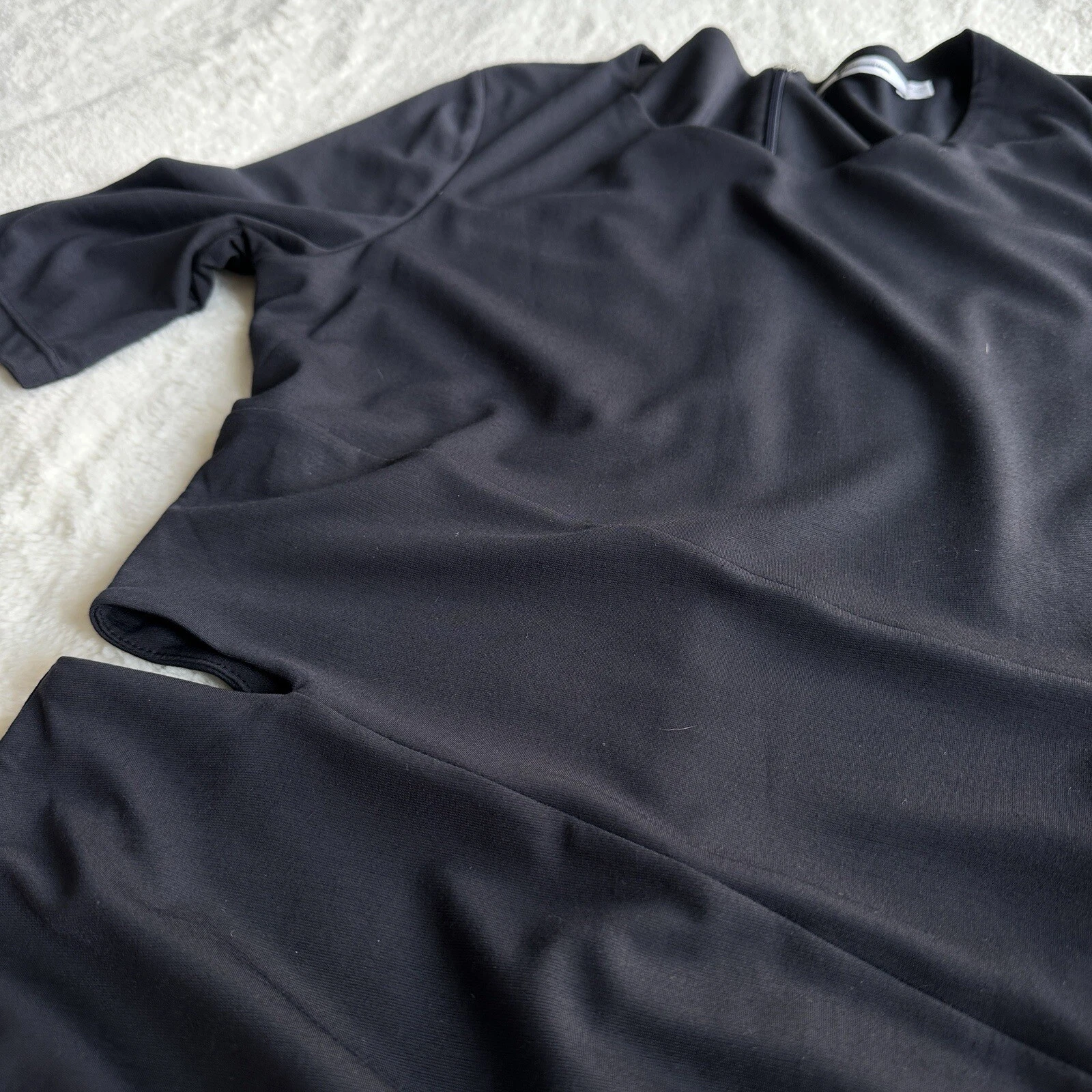 Abito Bodycon T by Alexander Wang Midnight Navy Lux Ponte Cut Out Midi L