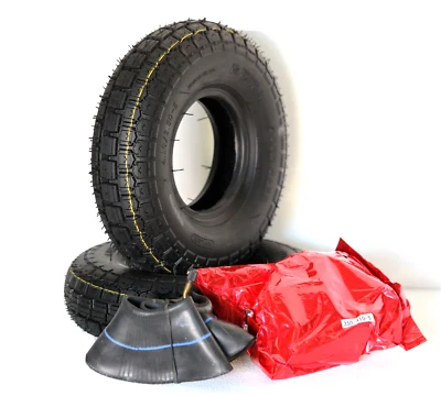 GOOD CARE Pair of (4.10/3.50-5) Black Mobility Scooter, Wheelchair Tyres & Tubes.
