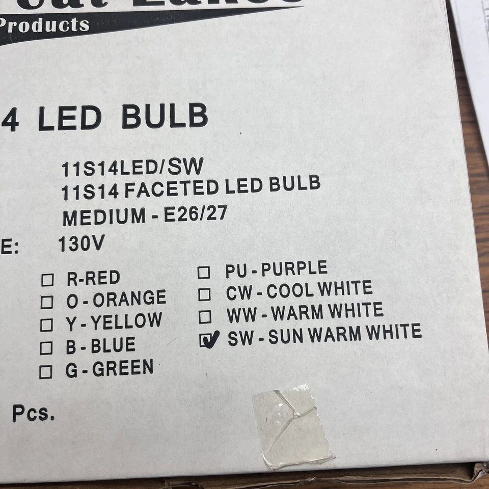 BOX OF 25 11S14 FACETED LED BULB E26/27 130V - Image 3 of 3
