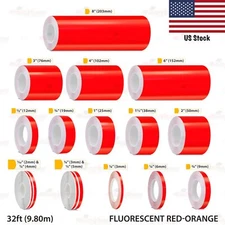 Vinyl Pinstriping Pin Car Styling Adhesive Tape Sticker FLUORESCENT RED-ORANGE