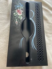 Vintage Metal Tissue Box Cover Holder Wolff Slide Off Back  10”x5” Beautiful