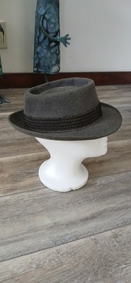 Vintage Borsalino Alessandria Gray Felt Fedora Hat Size S 56 cm 5